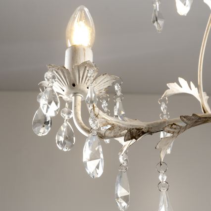 ONLI - Taklampa med kedja TERESA 3xE14/6W/230V vit