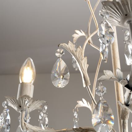 ONLI - Taklampa med kedja TERESA 3xE14/6W/230V vit