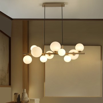 ONLI - Taklampa på kabel PALOMA, 10xG9/3W/230V, guldfärgad