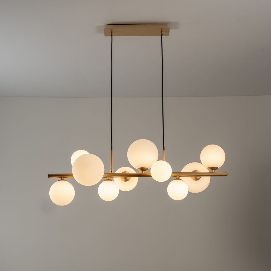 ONLI - Taklampa på kabel PALOMA, 10xG9/3W/230V, guldfärgad