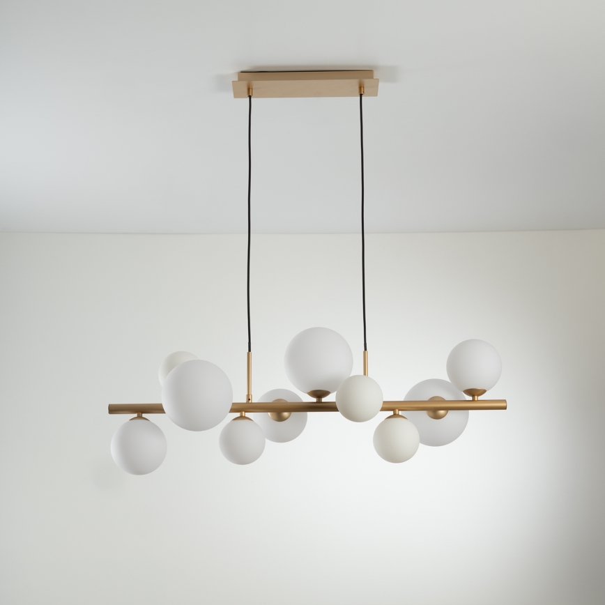 ONLI - Taklampa på kabel PALOMA, 10xG9/3W/230V, guldfärgad