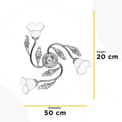 ONLI - Taklampa QUERCIA 3xE14/6W/230V