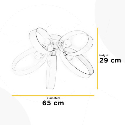 ONLI - Taklampa SERENA 5xE14/6W/230V svart