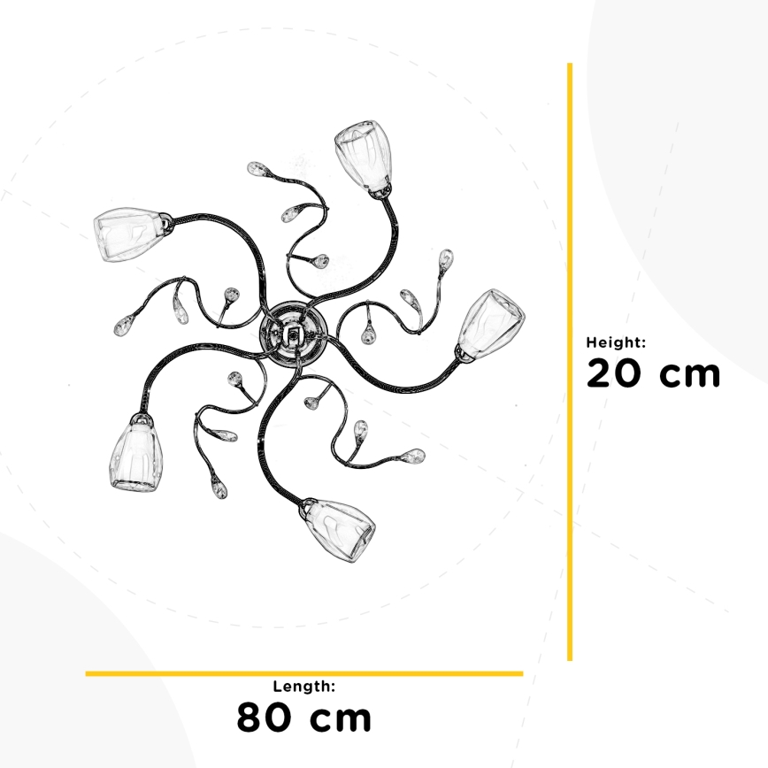 ONLI - Taklampa SHARON 5xE14/6W/230V