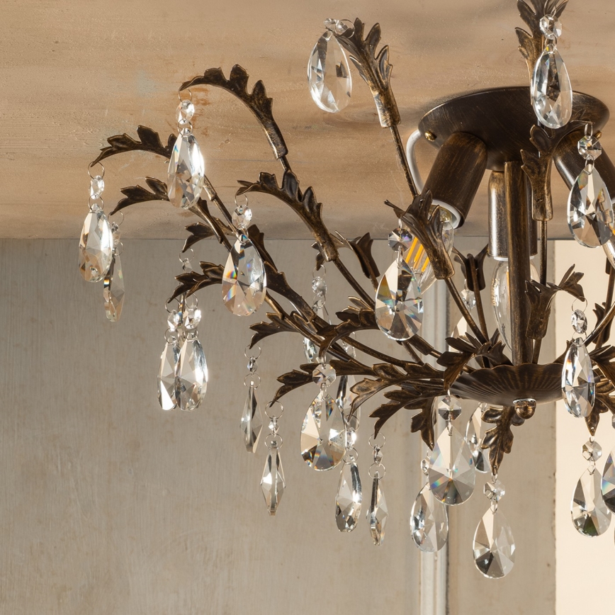 ONLI - Taklampa TERESA 3xE14/6W/230V brons