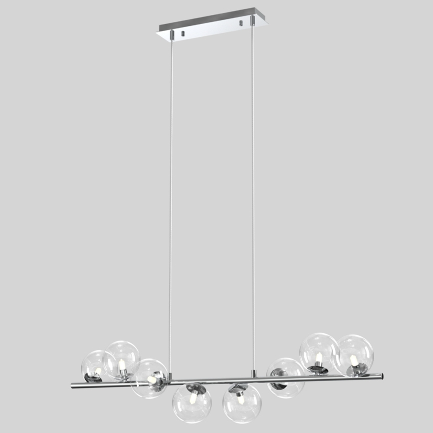 ONLI - Takpendel med vajer KIMBERLY 8xG9/6W/230V blank krom