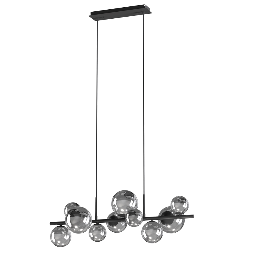 ONLI - Takpendel PALOMA på vajer 10xG9/3W/230V svart/rökfärgad