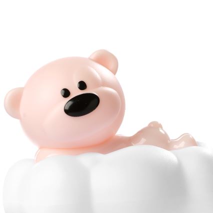 ONLI - LED Uppladdningsbar nattlampa för barn NUVOLINA LED/2,5W/5V 300 mAh björn/rosa