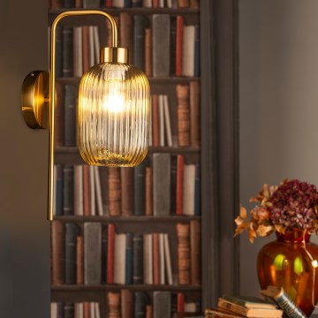 ONLI - Vägglampa DOROTY 1xE27/15W/230V mässing