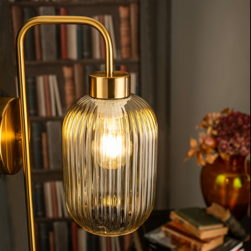 ONLI - Vägglampa DOROTY 1xE27/15W/230V mässing