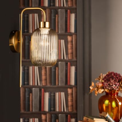 ONLI - Vägglampa DOROTY 1xE27/15W/230V mässing
