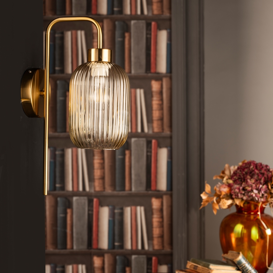 ONLI - Vägglampa DOROTY 1xE27/15W/230V mässing