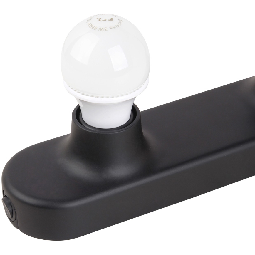 ONLI - Vägglampa HOLLYWOOD 5xE14/6W/230V svart