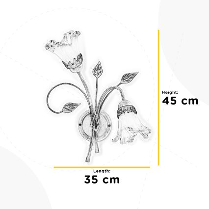 ONLI - Vägglampa LANCIA 2xE14/6W/230V