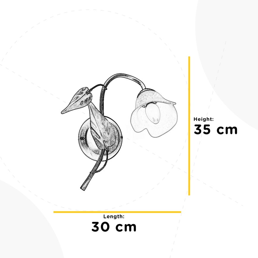 ONLI - Vägglampa MIRANDA 1xE14/6W/230V