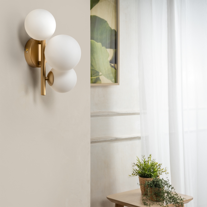 ONLI - Vägglampa PALOMA 3xG9/10W/230V guld