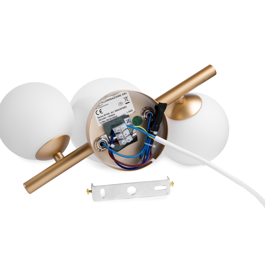 ONLI - Vägglampa PALOMA 3xG9/10W/230V guld