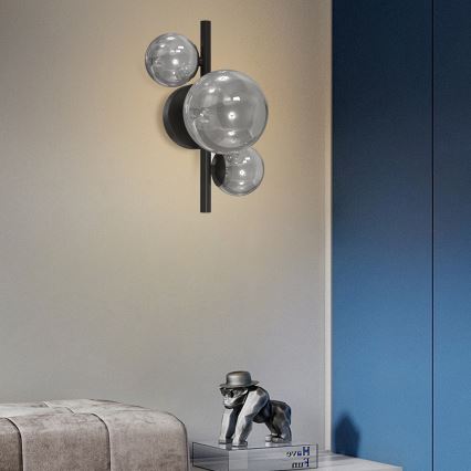 ONLI - Vägglampa PALOMA 3xG9/10W/230V svart/rökig