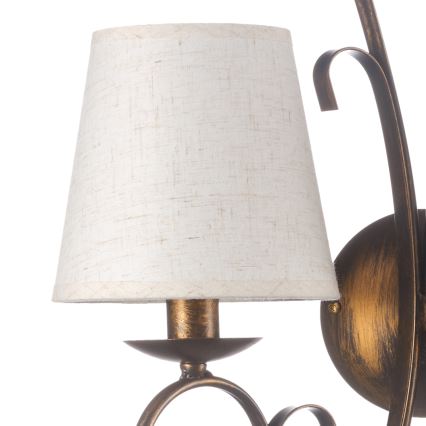 ONLI - Vägglampa POMPEI 2xE14/6W/230V brons