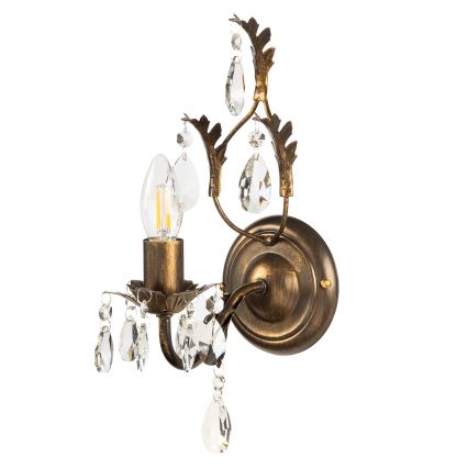 ONLI - Vägglampa TERESA 1xE14/6W/230V brons