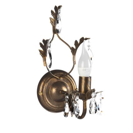 ONLI - Vägglampa TERESA 1xE14/6W/230V brons