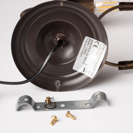 ONLI - Vägglampa TERESA 1xE14/6W/230V brons