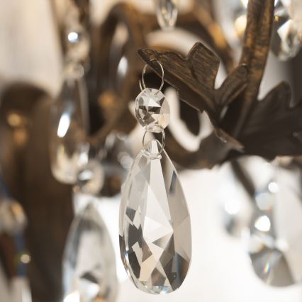 ONLI - Vägglampa TERESA 1xE14/6W/230V brons