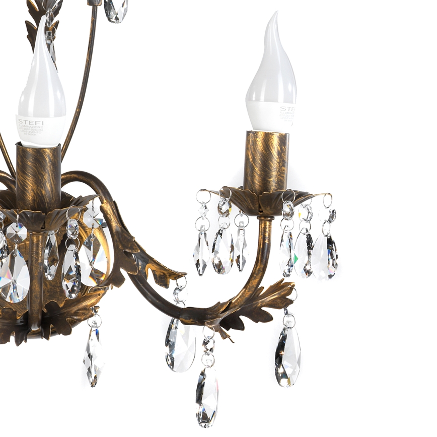 ONLI - Vägglampa TERESA 3xE14/6W/230V brons