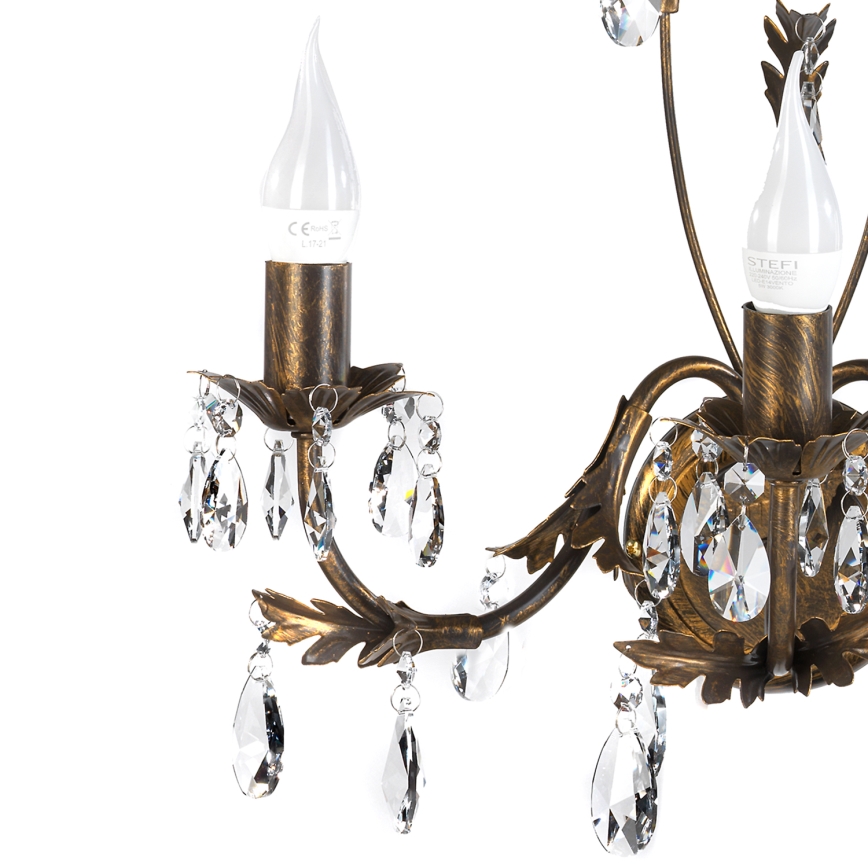 ONLI - Vägglampa TERESA 3xE14/6W/230V brons