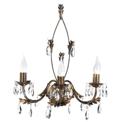 ONLI - Vägglampa TERESA 3xE14/6W/230V brons