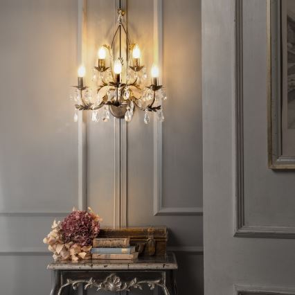 ONLI - Vägglampa TERESA 5xE14/6W/230V brons