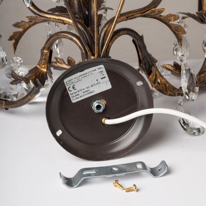 ONLI - Vägglampa TERESA 5xE14/6W/230V brons