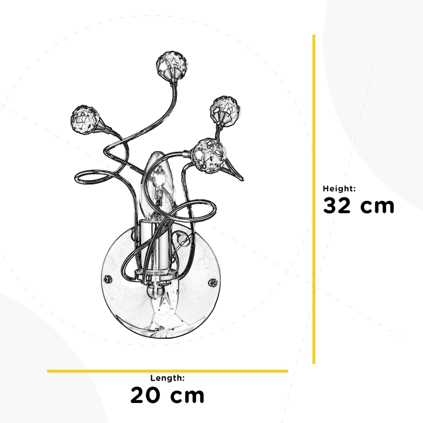 ONLI - Vägglampa TRILLY 1xE14/6W/230V
