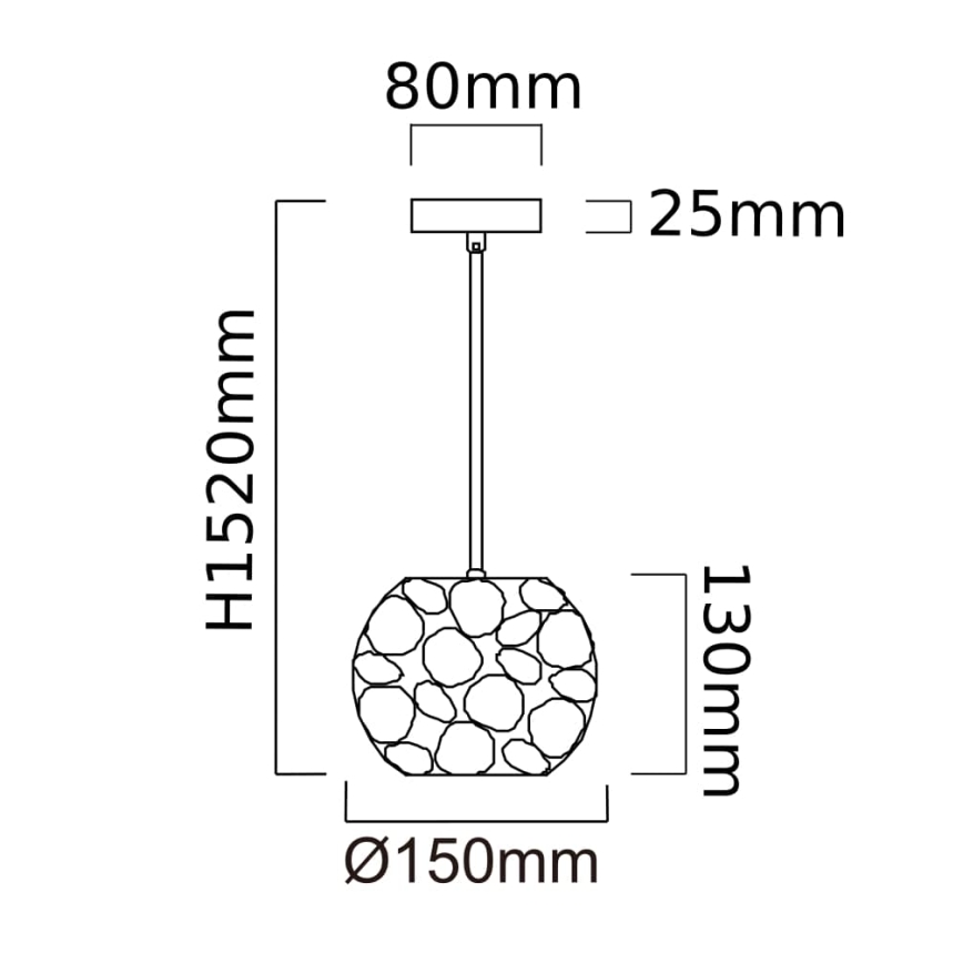 Open Design OR80179 - Pendellampa med kabel CARERA 1xG9/7W/230V Ø 15 cm polerad krom