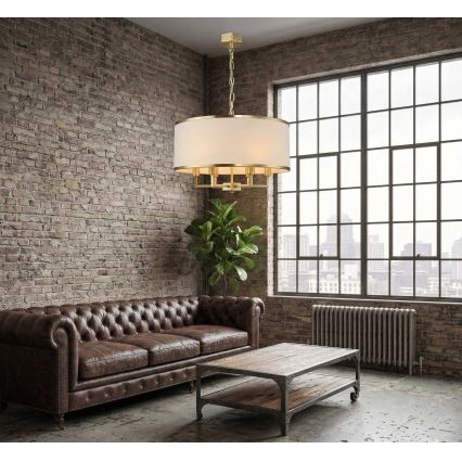 Open Design OR80230 - Ljuskrona med kedja CASA 6xE14/15W/230V krämfärgad/mässing