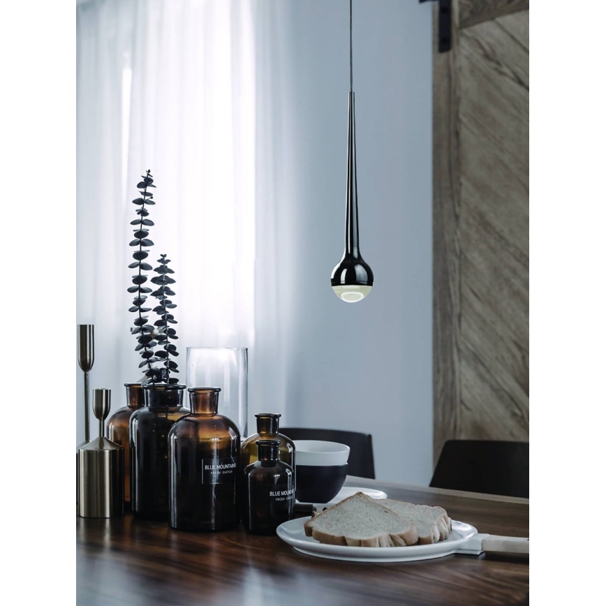Open Design OR80261 - CAPPI LED-pendellampa på vajer, LED/5W/230V, svart krom