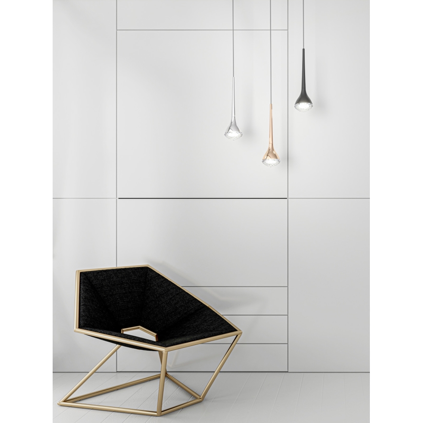 Open Design OR80315 - CRIMA LED-pendellampa på vajer, 7W, 230V, roséguld