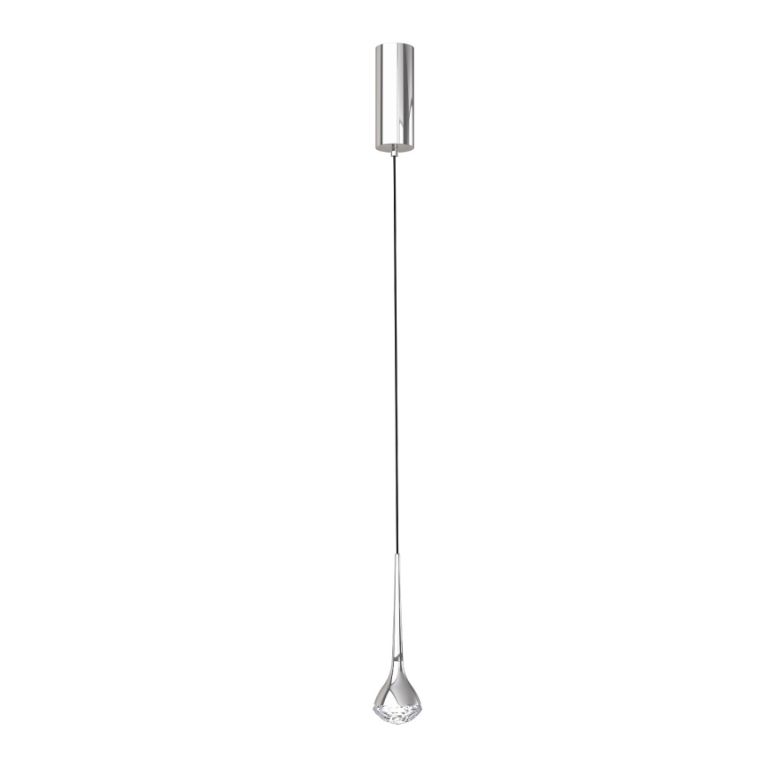 Open Design OR80322 - LED-pendel CRIMA på vajer LED/7W/230V, blank krom