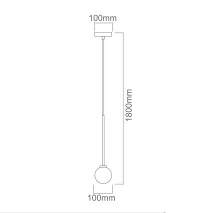 Open Design OR80629 - Takpendel på vajer OTA 1xG9/8W/230V svart