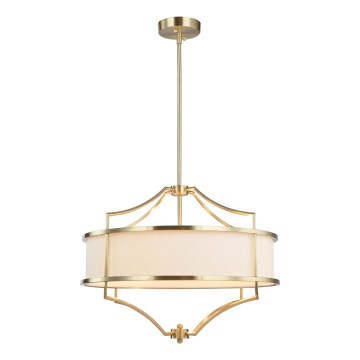 Open Design OR80933 - Taklampa på stång STESSO 4xE27/15W/230V Ø 55 cm mässing/vit