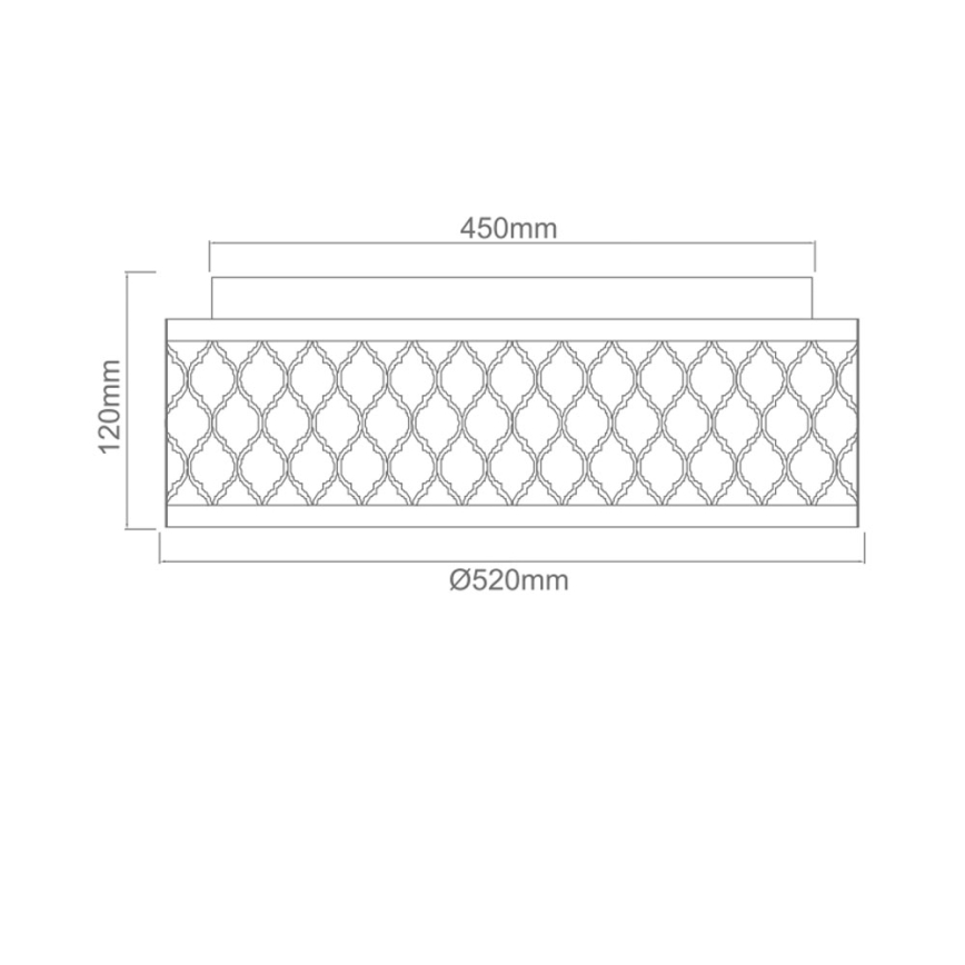 Open Design OR81008 - Taklampa CAVALLI 3xE27/15W/230V Ø 52 cm blank krom
