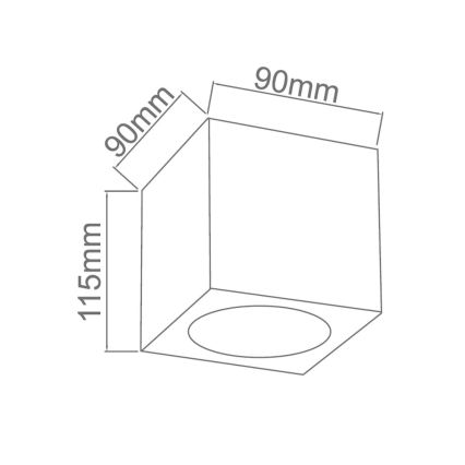 Open Design OR81046 - Spotlampa CUBO 1xG9/8W/230V svart/blank krom