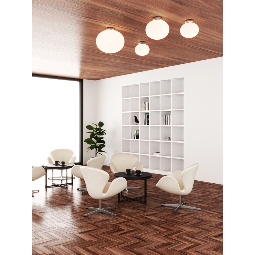Open Design OR81152 - Taklampa PALLA 1xE27/12W/230V Ø 30 cm polerad krom