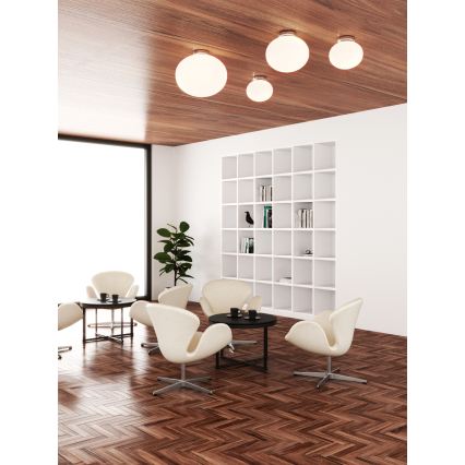 Open Design OR81169 - Taklampa PALLA 1xE27/12W/230V Ø 40 cm blank krom
