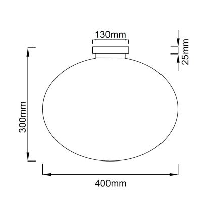 Open Design OR81169 - Taklampa PALLA 1xE27/12W/230V Ø 40 cm blank krom