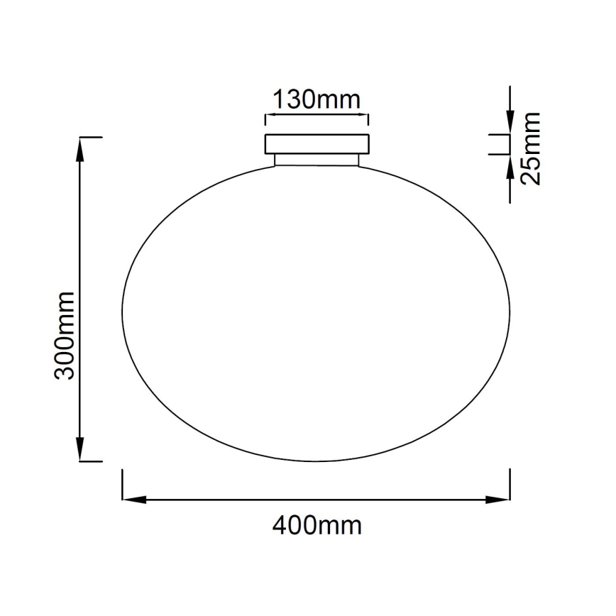Open Design OR81169 - Taklampa PALLA 1xE27/12W/230V Ø 40 cm blank krom