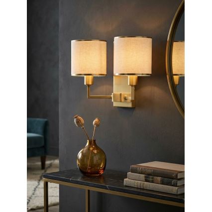 Open Design OR81503 - Vägglampa CASA 2xE14/12W/230V mässing/krämvit