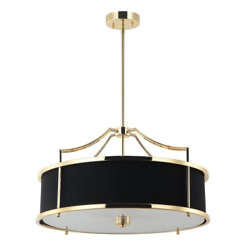 Open Design OR84146 - Taklampa på stång STANZA 4xE27/15W/230V Ø 55 cm guld/svart