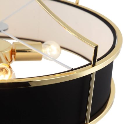 Open Design OR84146 - Taklampa på stång STANZA 4xE27/15W/230V Ø 55 cm guld/svart