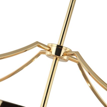 Open Design OR84146 - Taklampa på stång STANZA 4xE27/15W/230V Ø 55 cm guld/svart